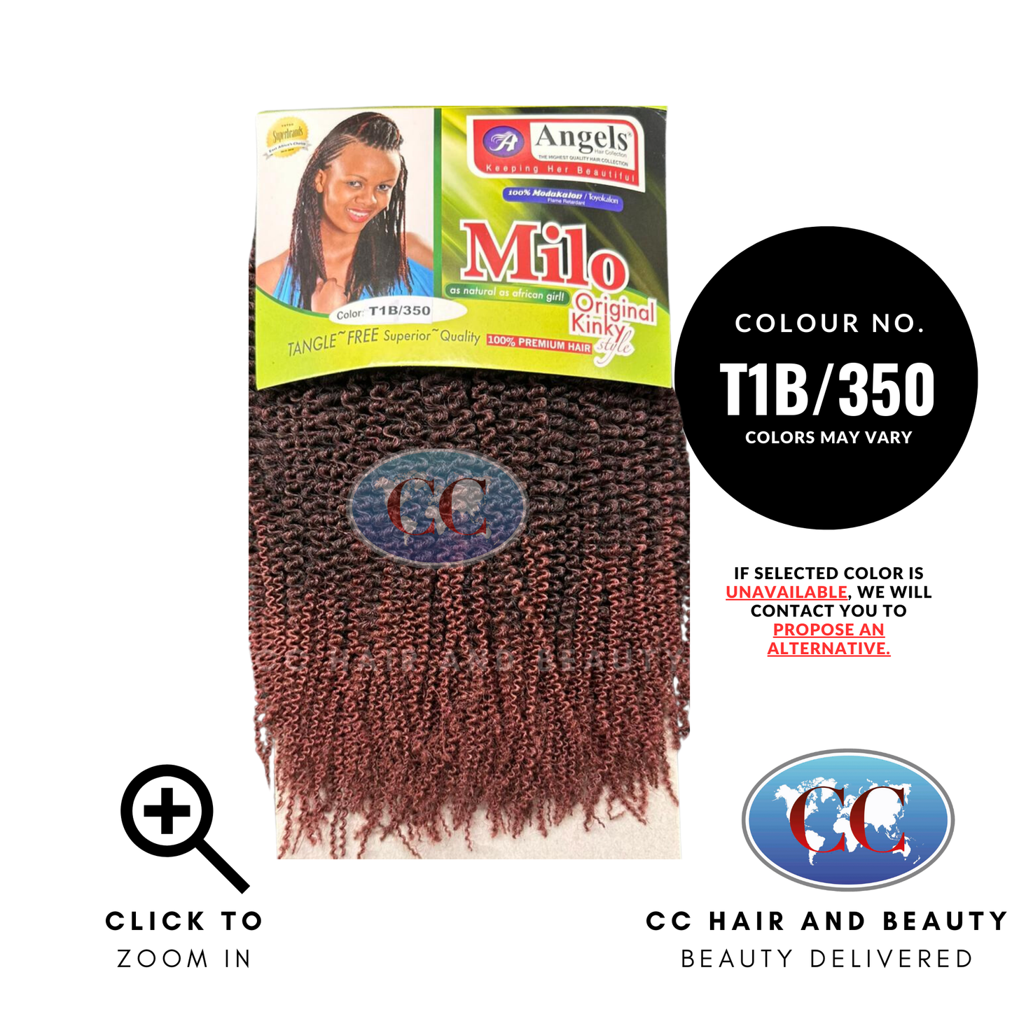 Milo Synthetic Hair Kinky Style 10″ x 2 Bundles-colour T1B/350