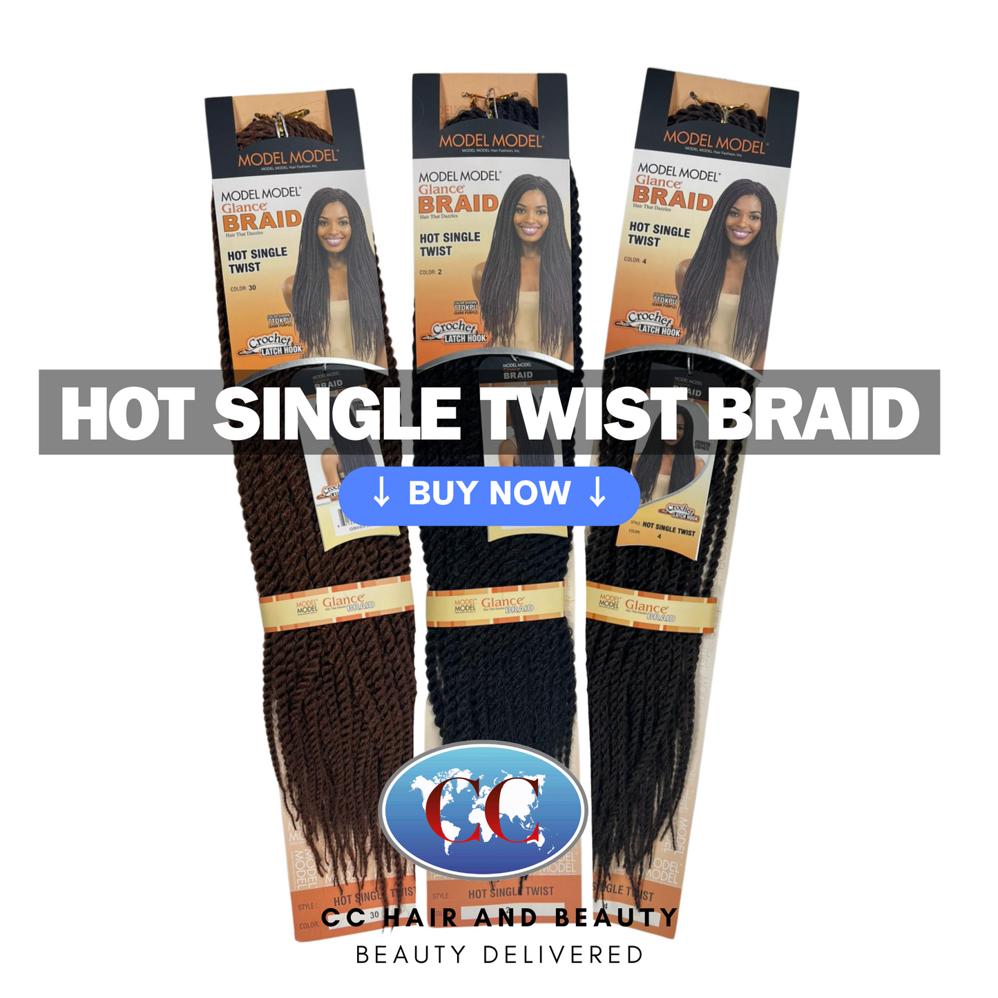 Model Model Glance Braid - Hot Single Twist Braid