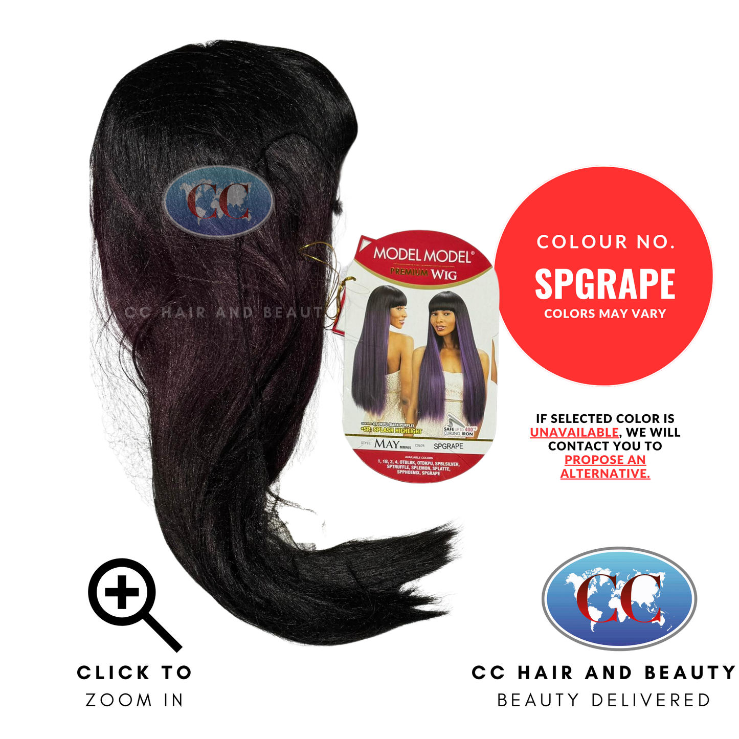 Model Model Equal Premium Synthetic Wig - May-Colour SPGRAPE