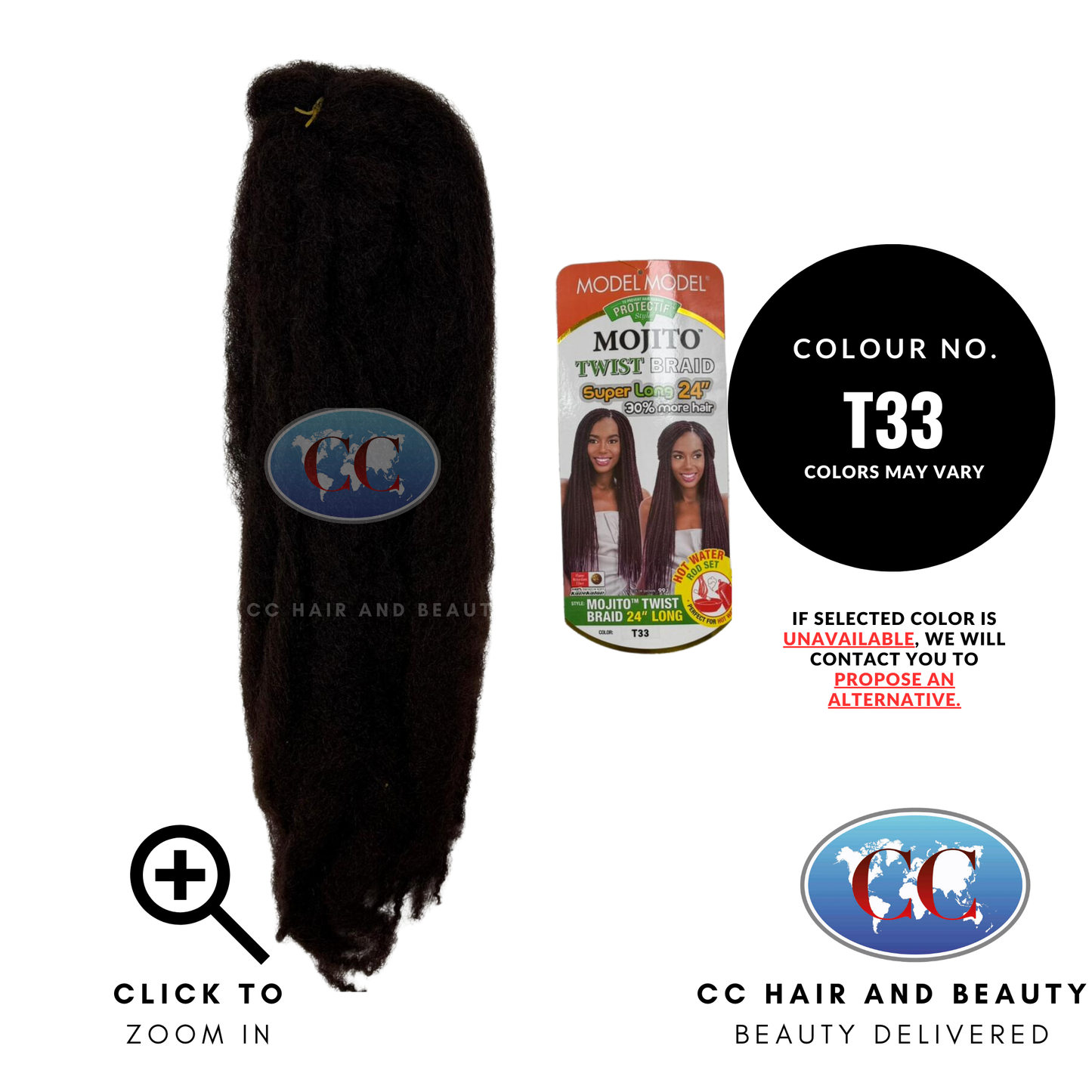 Model Model Mojito Twist Braid Super Long 24"-Colour T33
