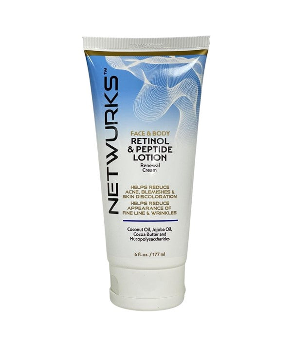 Netwurks Retinol & Peptide Face & Body Renewal Cream jar