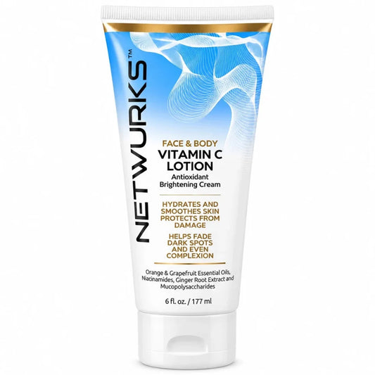Netwurks Vitamin C Lotion, Antioxident Cream for Face & Body 6Oz