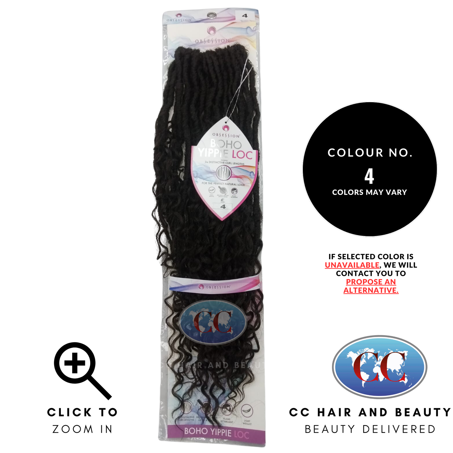 Obsession Synthetic Crochet Long Curly Braid Hair Extension - Boho Yippie Loc