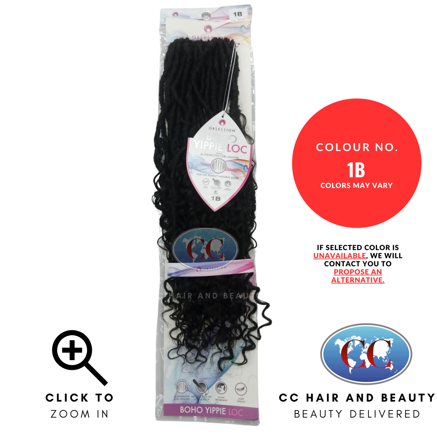 Obsession Synthetic Crochet Long Curly Braid Hair Extension - Boho Yippie Loc