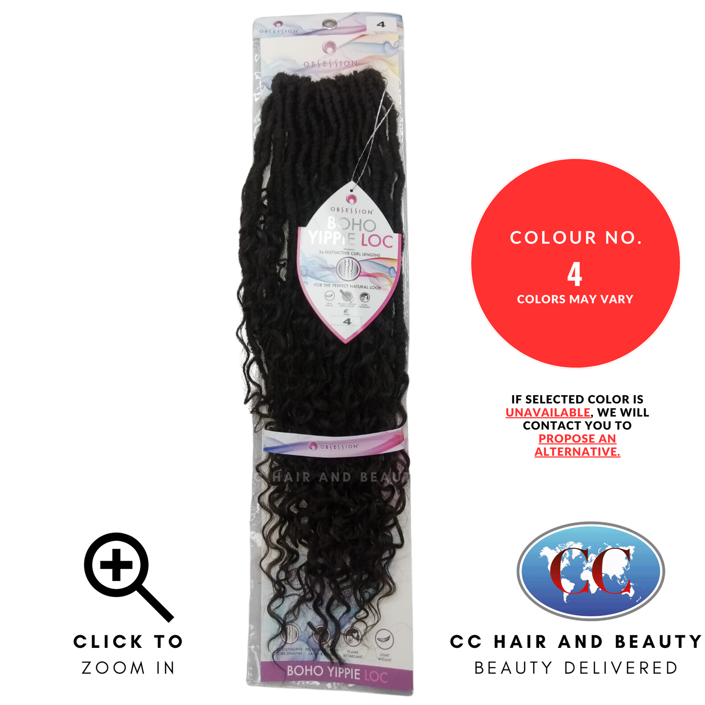 Obsession Synthetic Crochet Long Curly Braid Hair Extension - Boho Yippie Loc