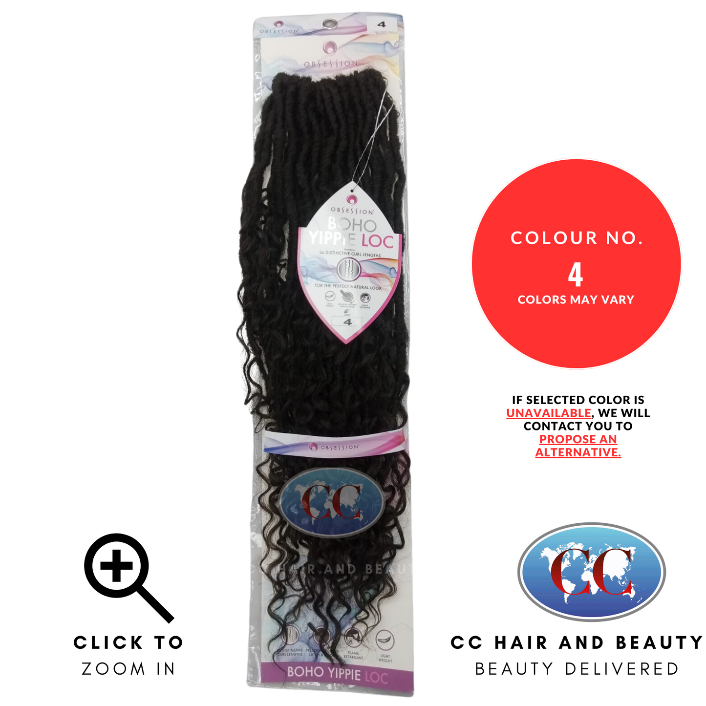 Obsession Synthetic Crochet Long Curly Braid Hair Extension - Boho Yippie Loc