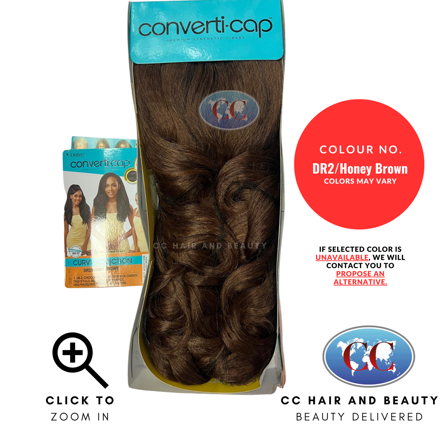 Outre Converti-Cap Synthetic Wig - Curvy Addiction - DR2/Honey Brown