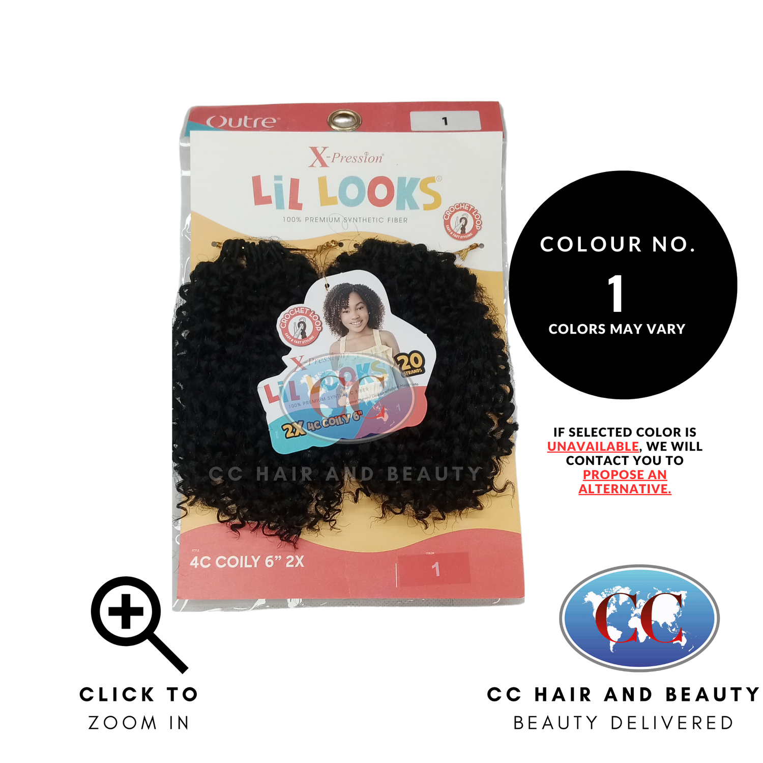 Outre X-Pression Lil Looks 2X 4C COILY 6''-Colour 1