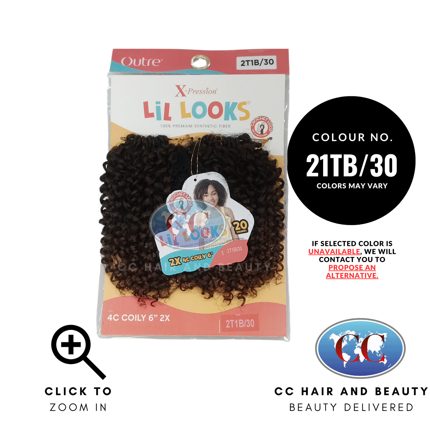 Outre X-Pression Lil Looks 2X 4C COILY 6''-Colour 21TB/30