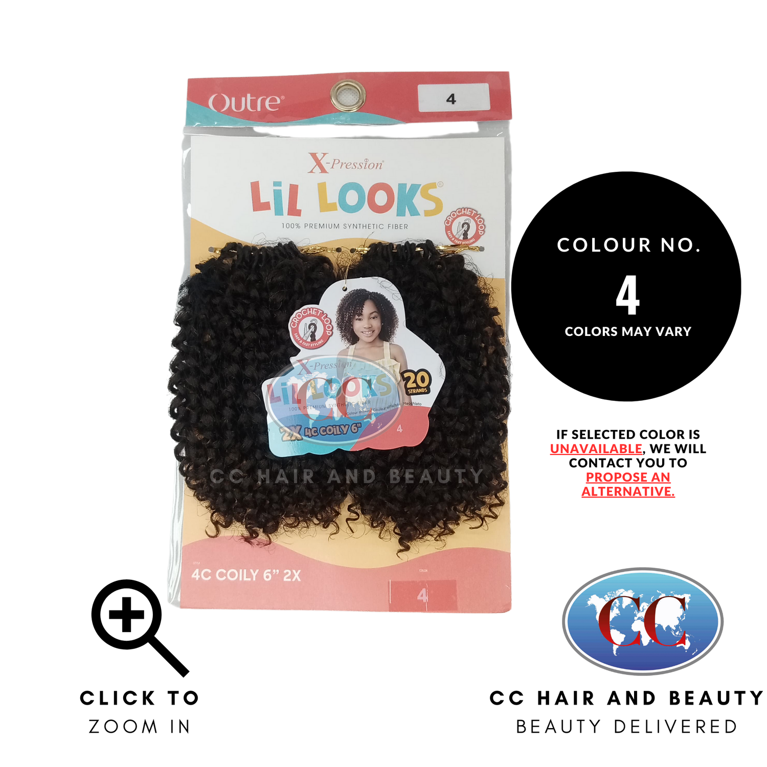 Outre X-Pression Lil Looks 2X 4C COILY 6''-Colour 4