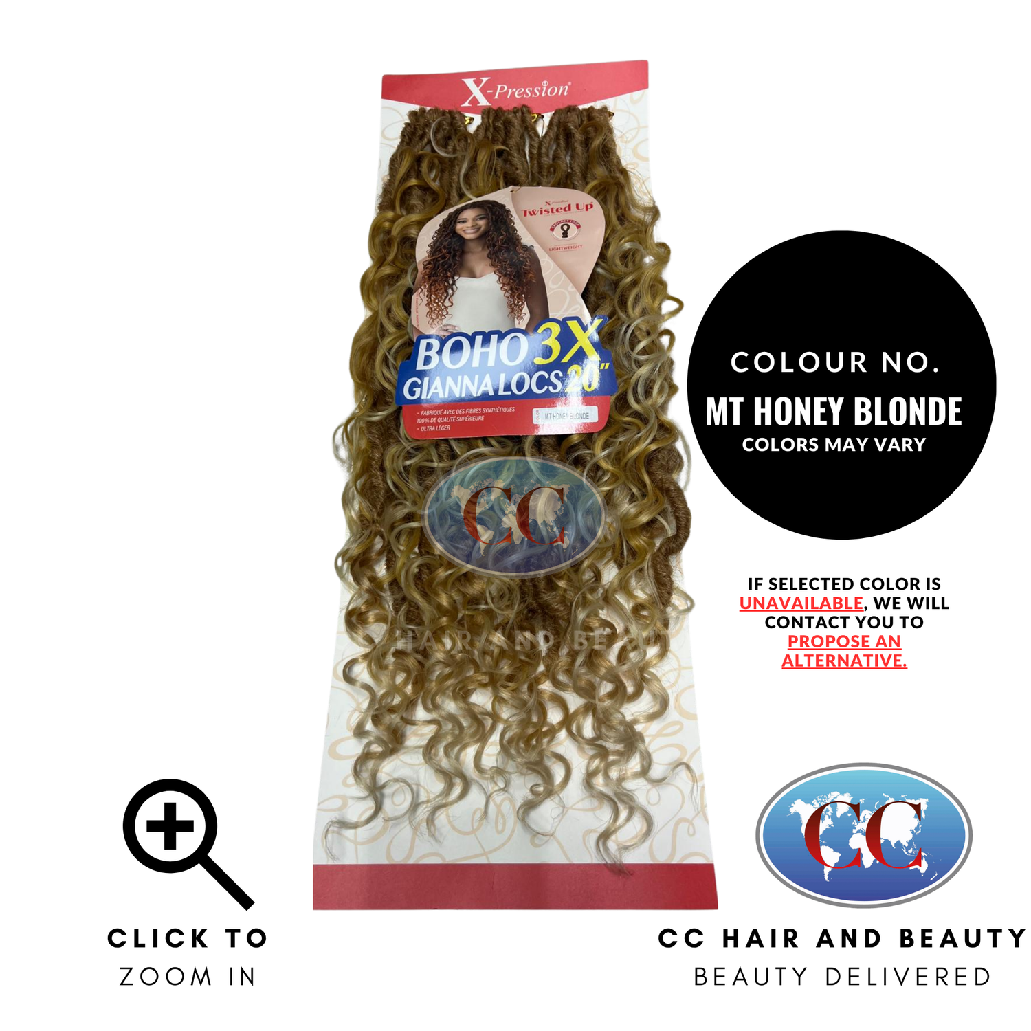 Outre X-Pression Twisted Up - Boho Giana Locs 3x 20"-color-MT HONEY BLONDE