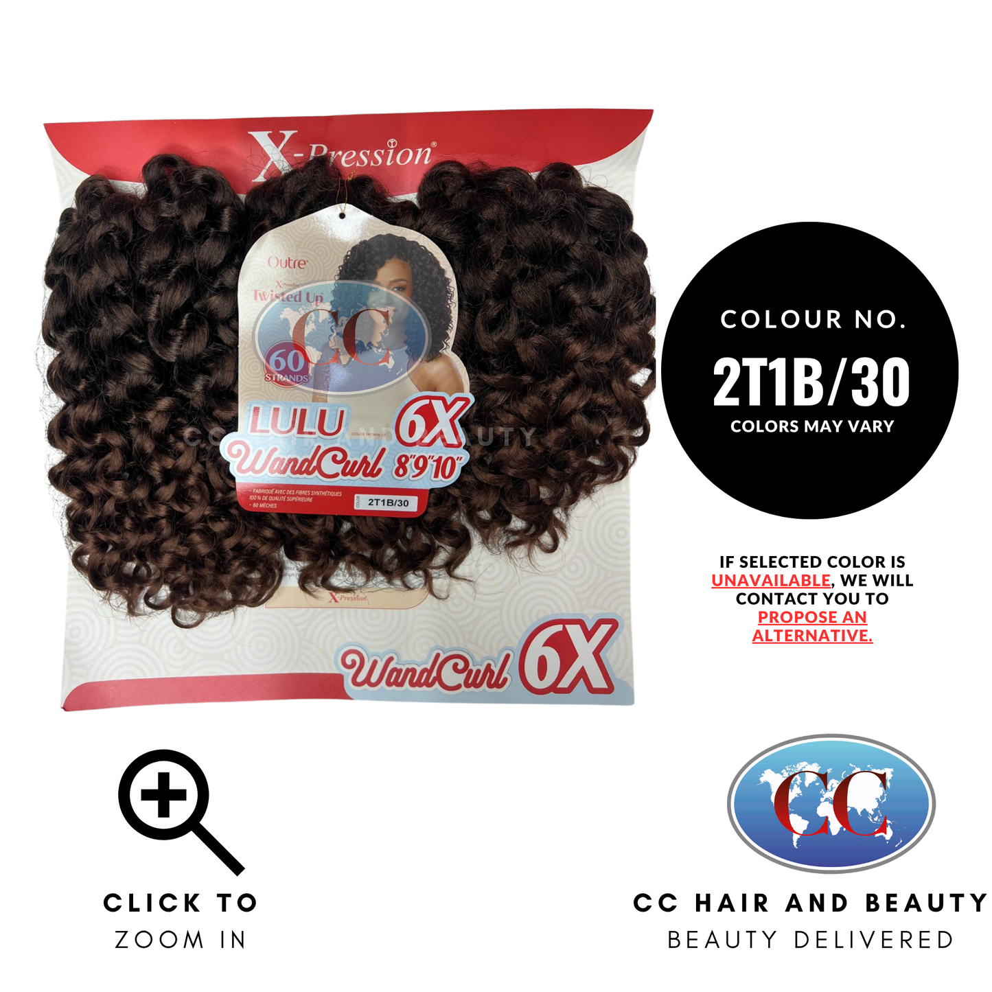 Outre X-Pression Twisted Up - LuLu Wandcurl 6x 8"9"10"-color-2T1B/30