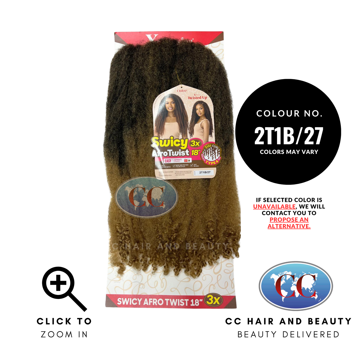 Outre X-Pression Twisted Up - Swicy Afro Twist 3x 18"-color-2T1B/27