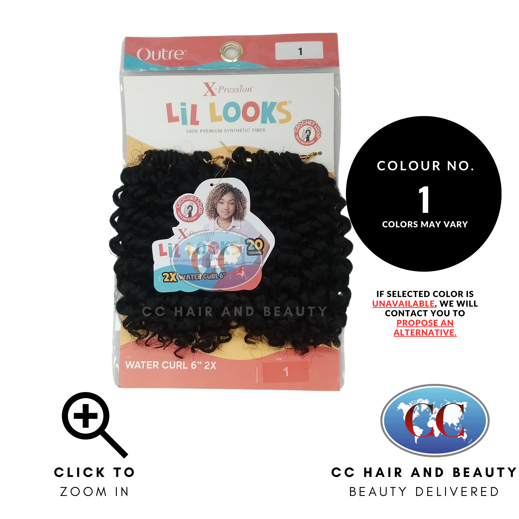 Outre X Pression Lil Looks 2x Water Curl 6"-Colour 1