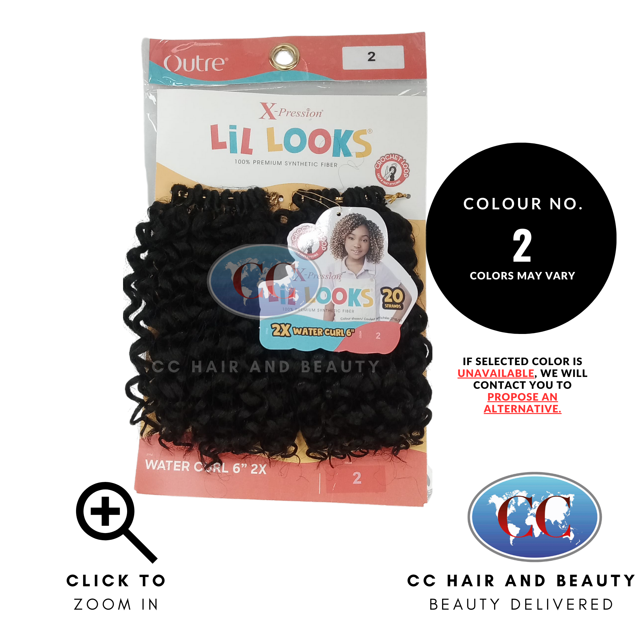 Outre X Pression Lil Looks 2x Water Curl 6"-Colour 2