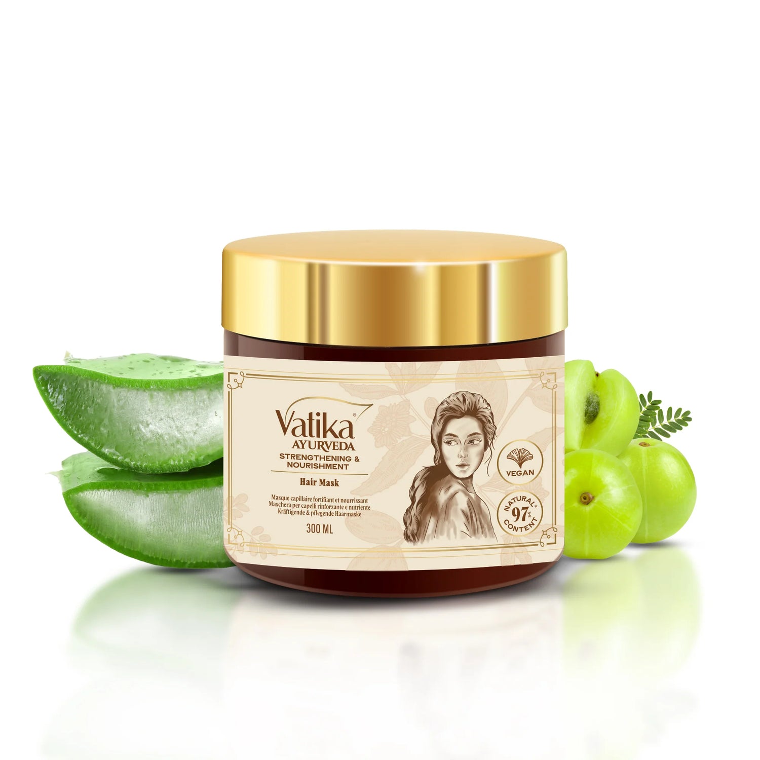 Dabur Vatika Ayurveda Strengthening & Nourishment Hair Mask 300ml | CC Hair and Beauty Leeds