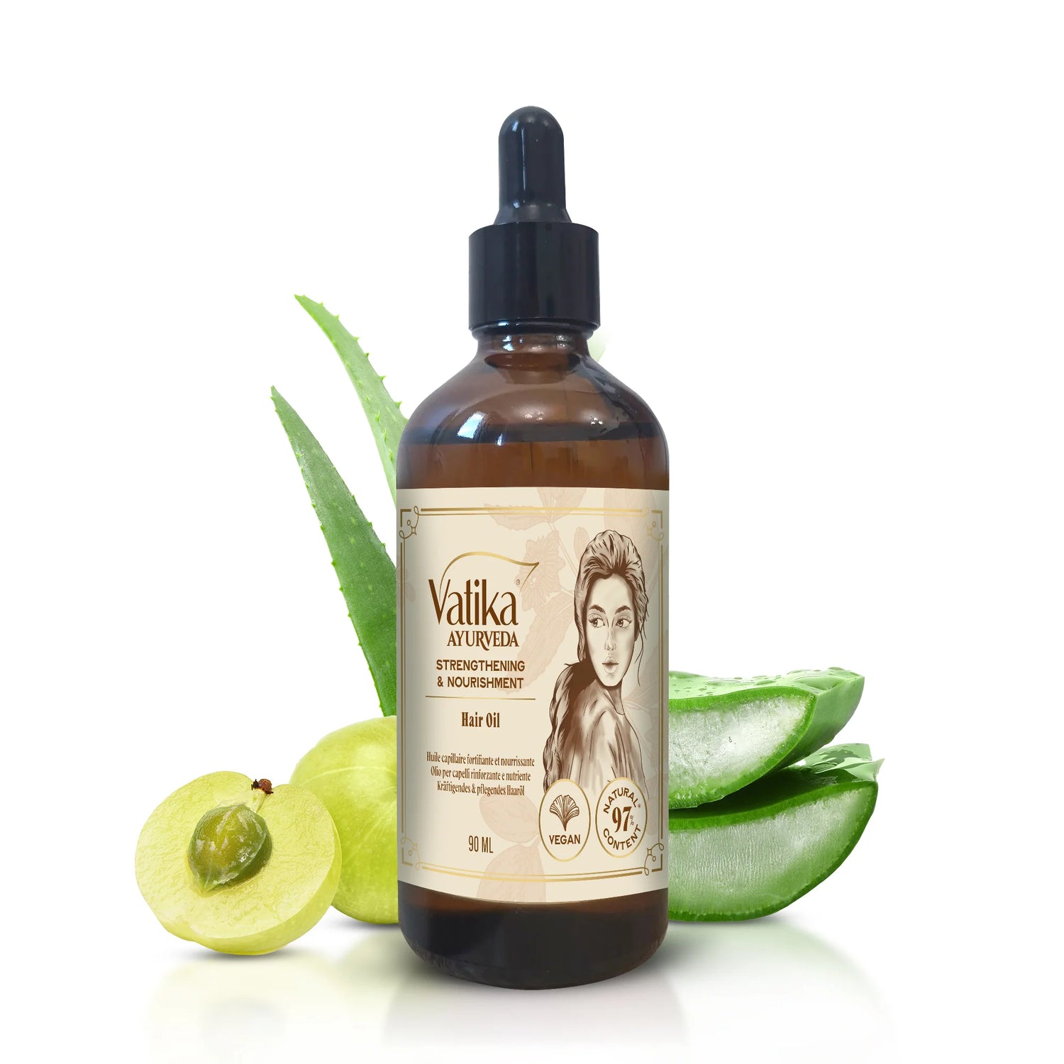 Dabur Vatika Ayurveda Strengthening & Nourishment Hair Oil 90ml | CC Hair and Beauty Leeds