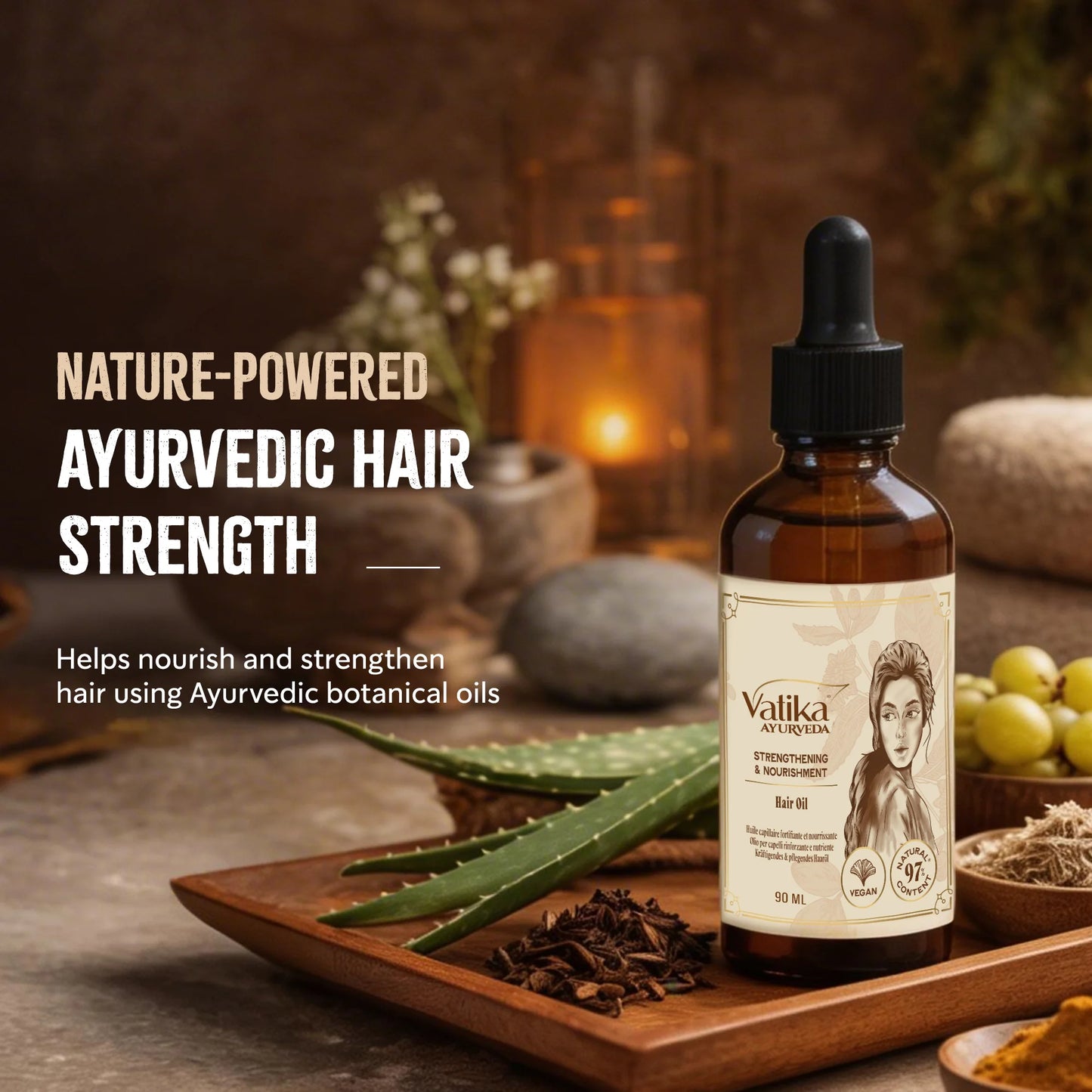 Dabur Vatika Ayurveda Hair Oil - ingredients label | CC Hair and Beauty Leeds