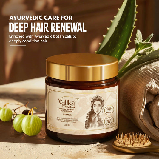 Vatika Ayurveda Strengthening Hair Mask - ingredients label | CC Hair and Beauty Leeds