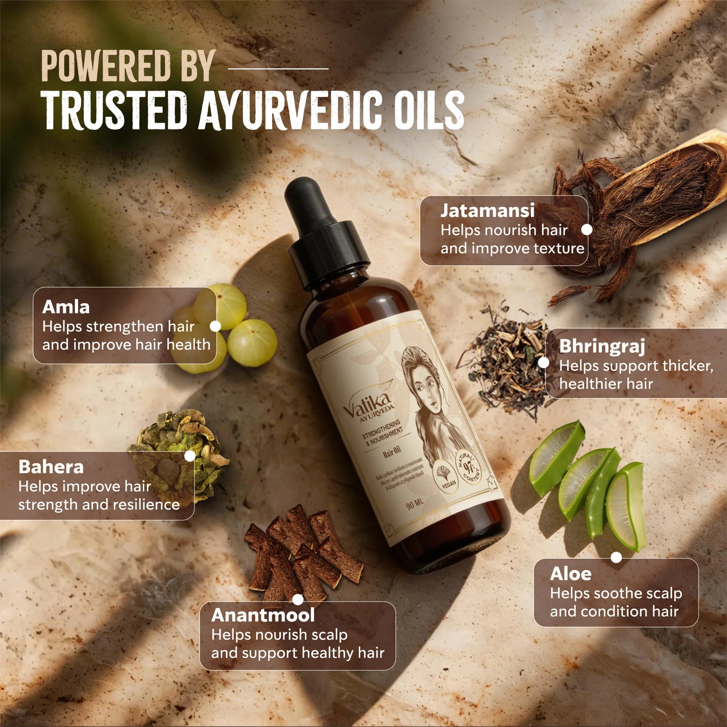 Dabur Vatika Ayurveda Hair Oil - usage step | CC Hair and Beauty Leeds