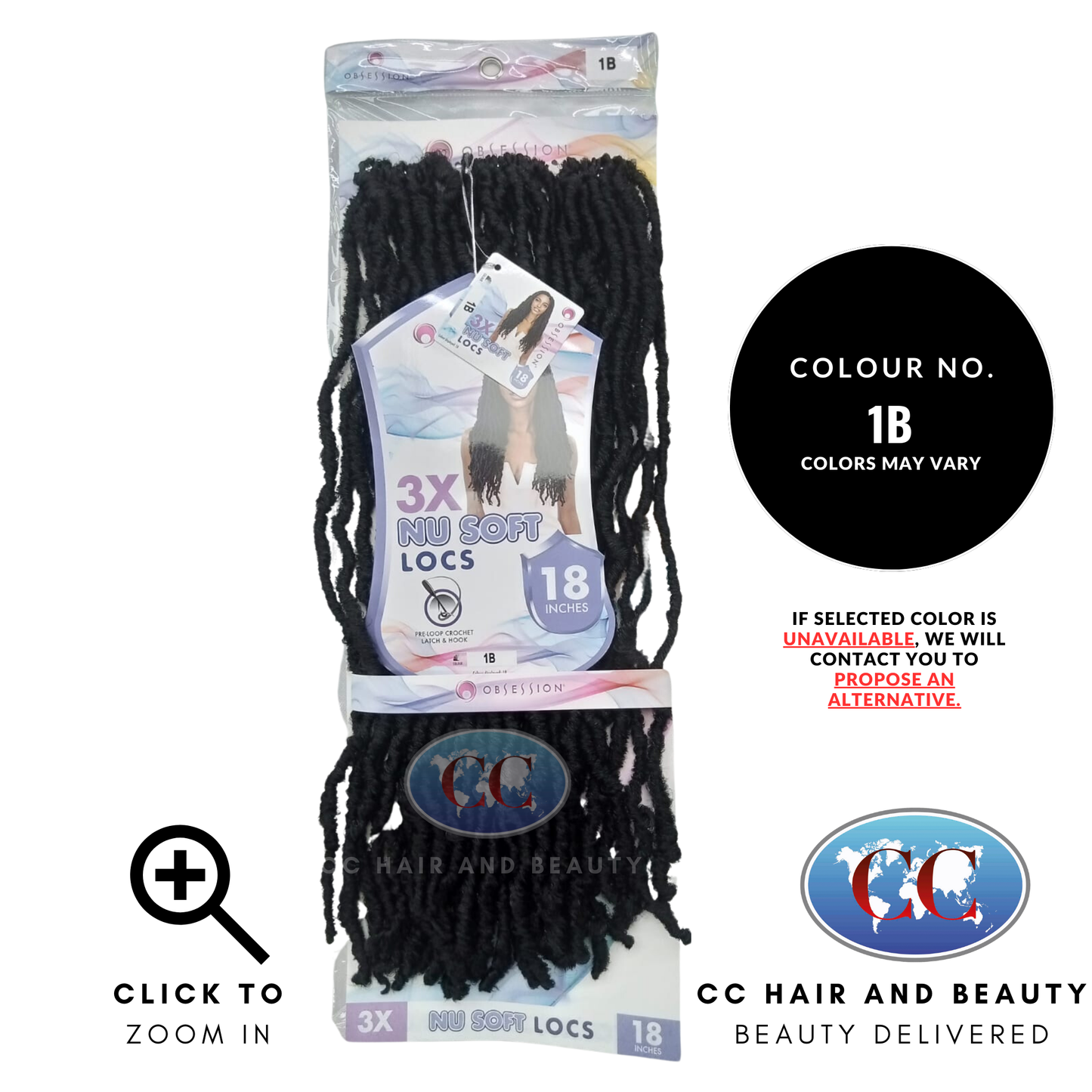 Obsession Long Straight Pre-Loop Crochet Hair - 3X Nu Soft Locs 18"