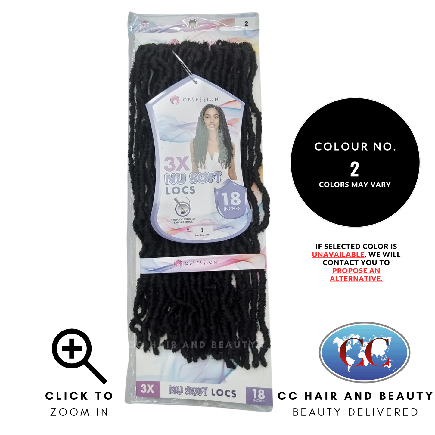 Obsession Long Straight Pre-Loop Crochet Hair - 3X Nu Soft Locs 18"