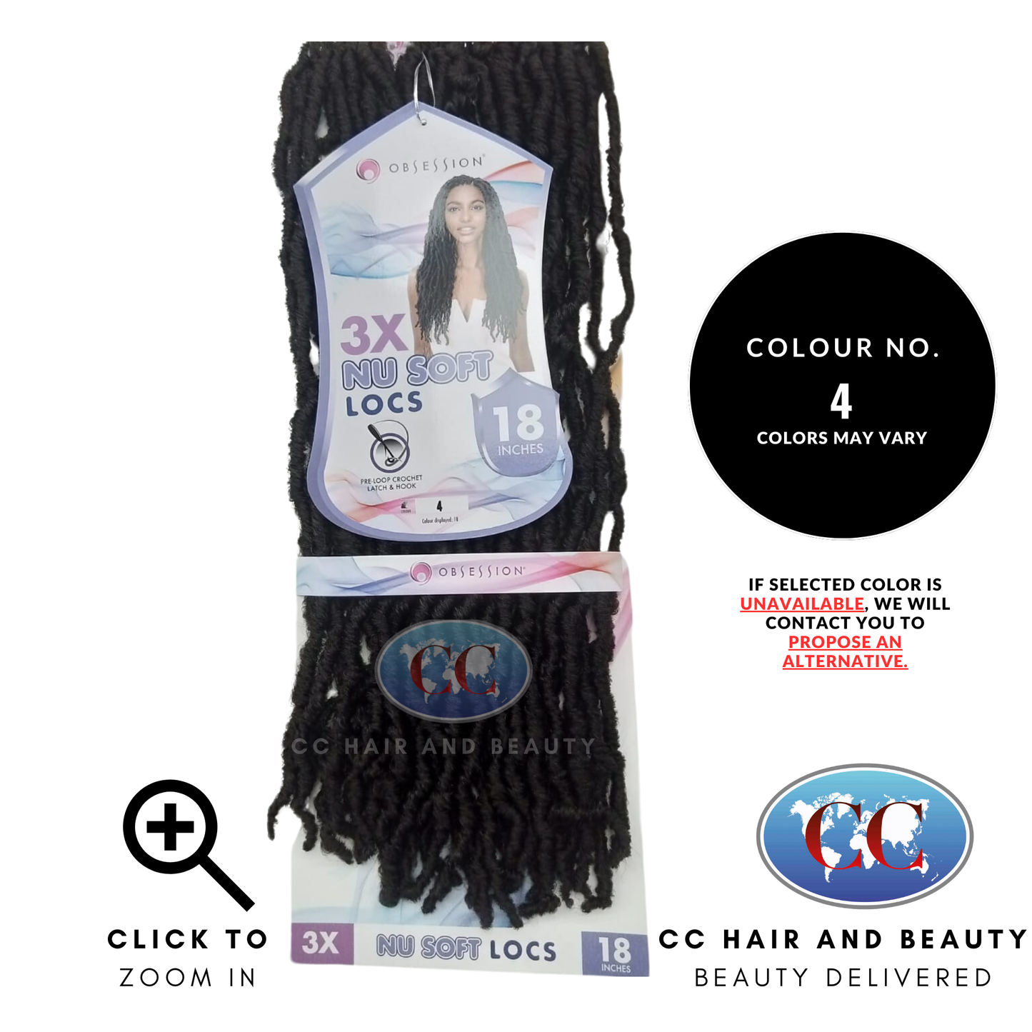 Obsession Long Straight Pre-Loop Crochet Hair - 3X Nu Soft Locs 18"