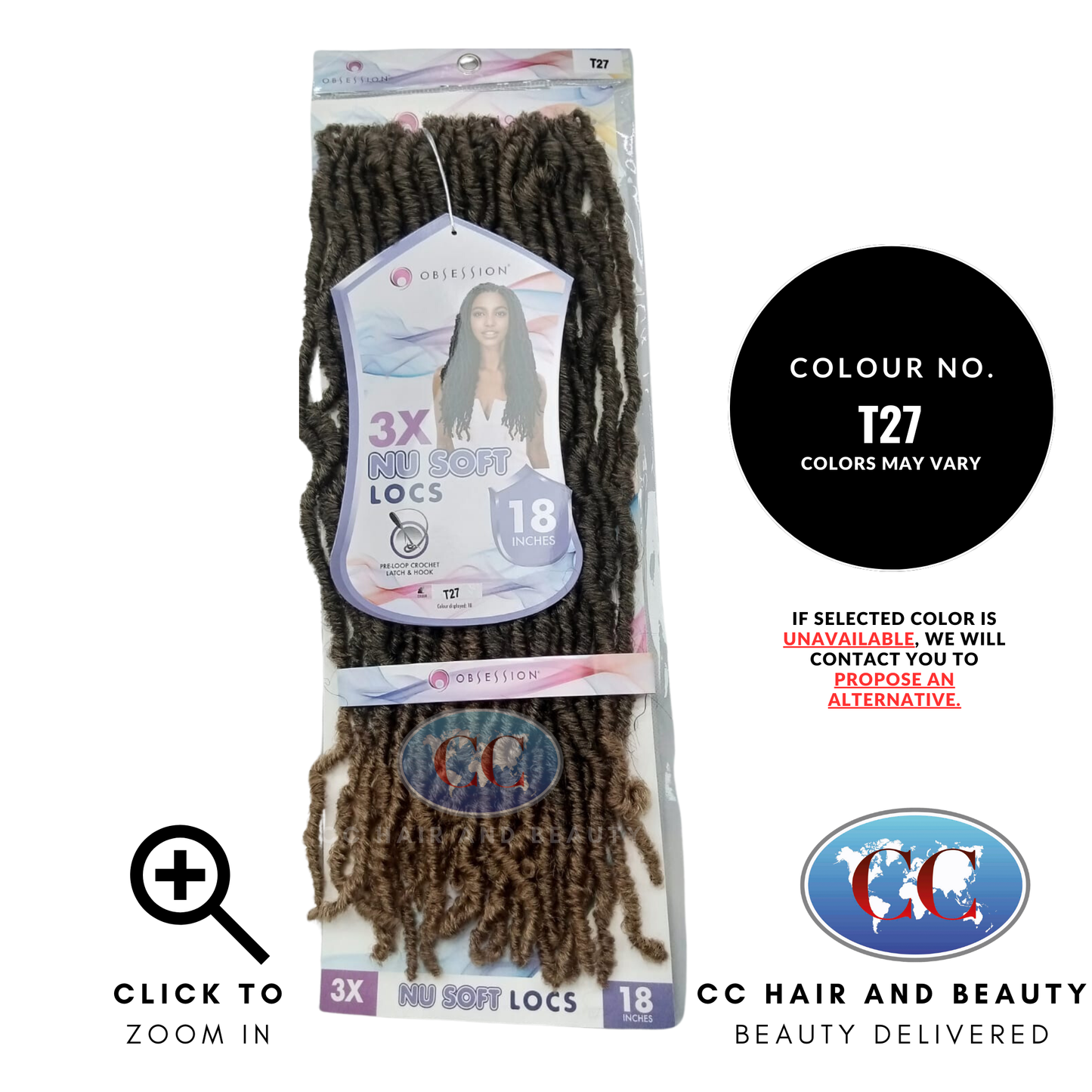 Obsession Long Straight Pre-Loop Crochet Hair - 3X Nu Soft Locs 18"