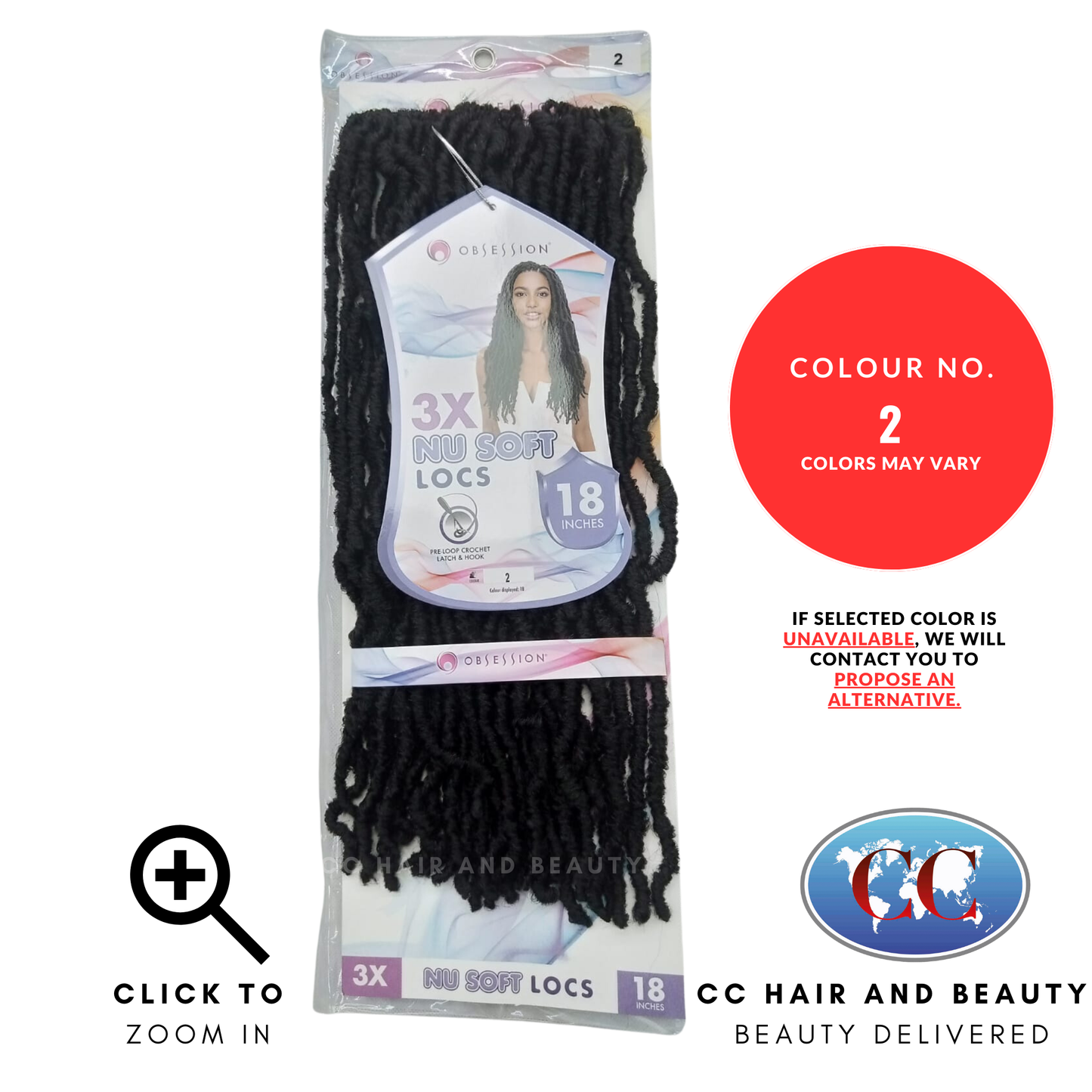 Obsession Long Straight Pre-Loop Crochet Hair - 3X Nu Soft Locs 18"