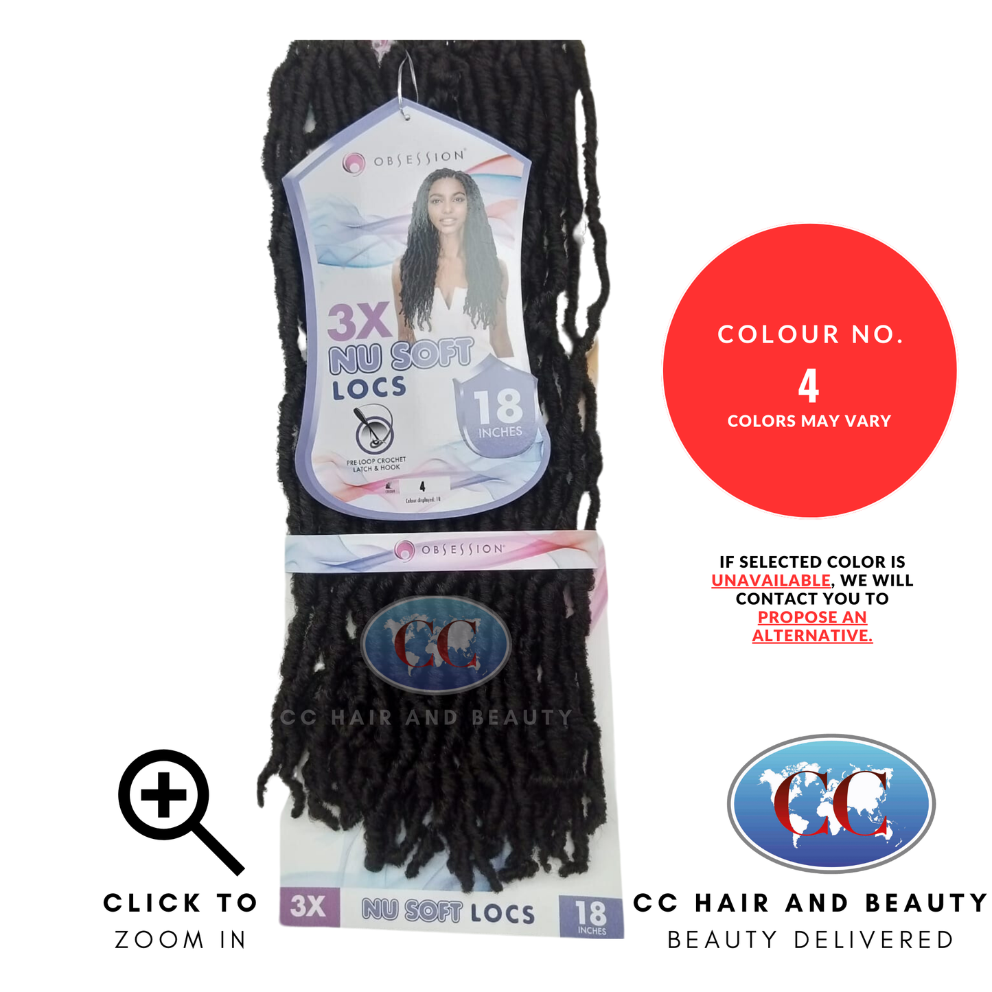 Obsession Long Straight Pre-Loop Crochet Hair - 3X Nu Soft Locs 18"