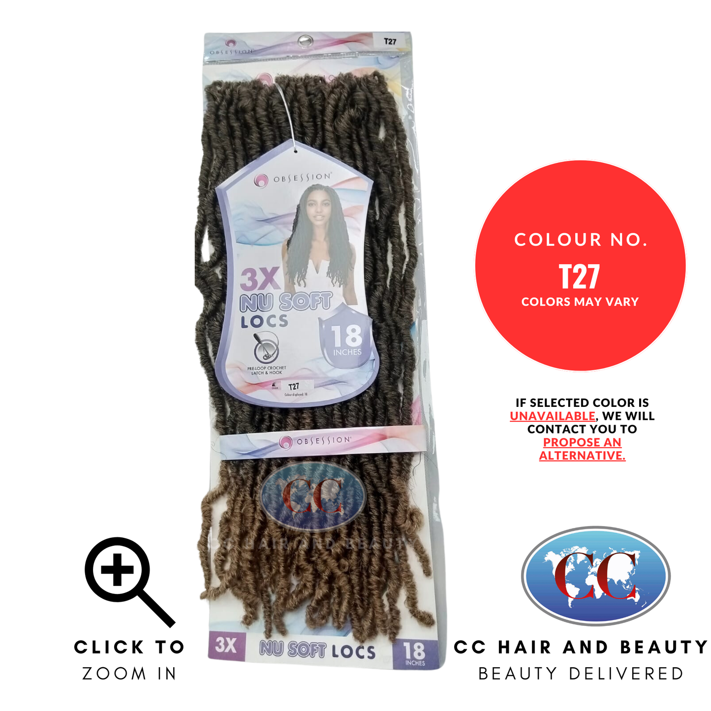 Obsession Long Straight Pre-Loop Crochet Hair - 3X Nu Soft Locs 18"