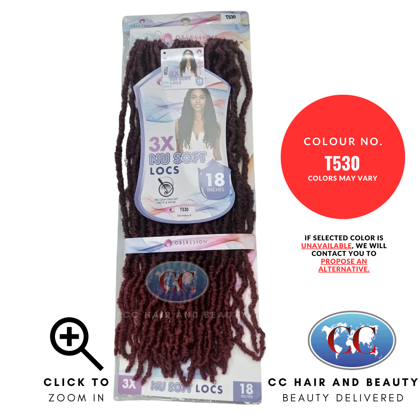 Obsession Long Straight Pre-Loop Crochet Hair - 3X Nu Soft Locs 18"