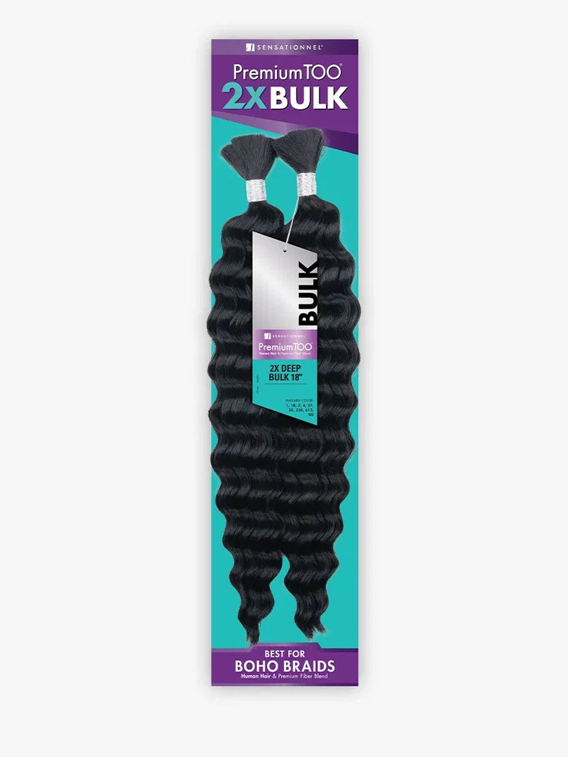 Sensationnel Premium Too 2x 18" Human Hair & Premium Fiber Blend Deep Bulk Boho Braid