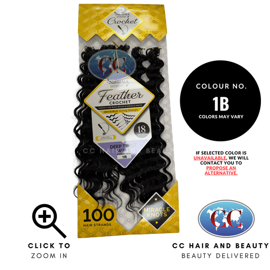 Pure Naturall Naturalmix Feather Crochet Deep Twist Wave 18" - 1B
