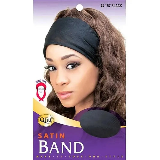 Qfitt Satin Head Band 167 Black