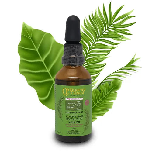 Queeny Cazara Rosemary Mint Scalp & Hair Revitalizing Hair Oil - 60ml