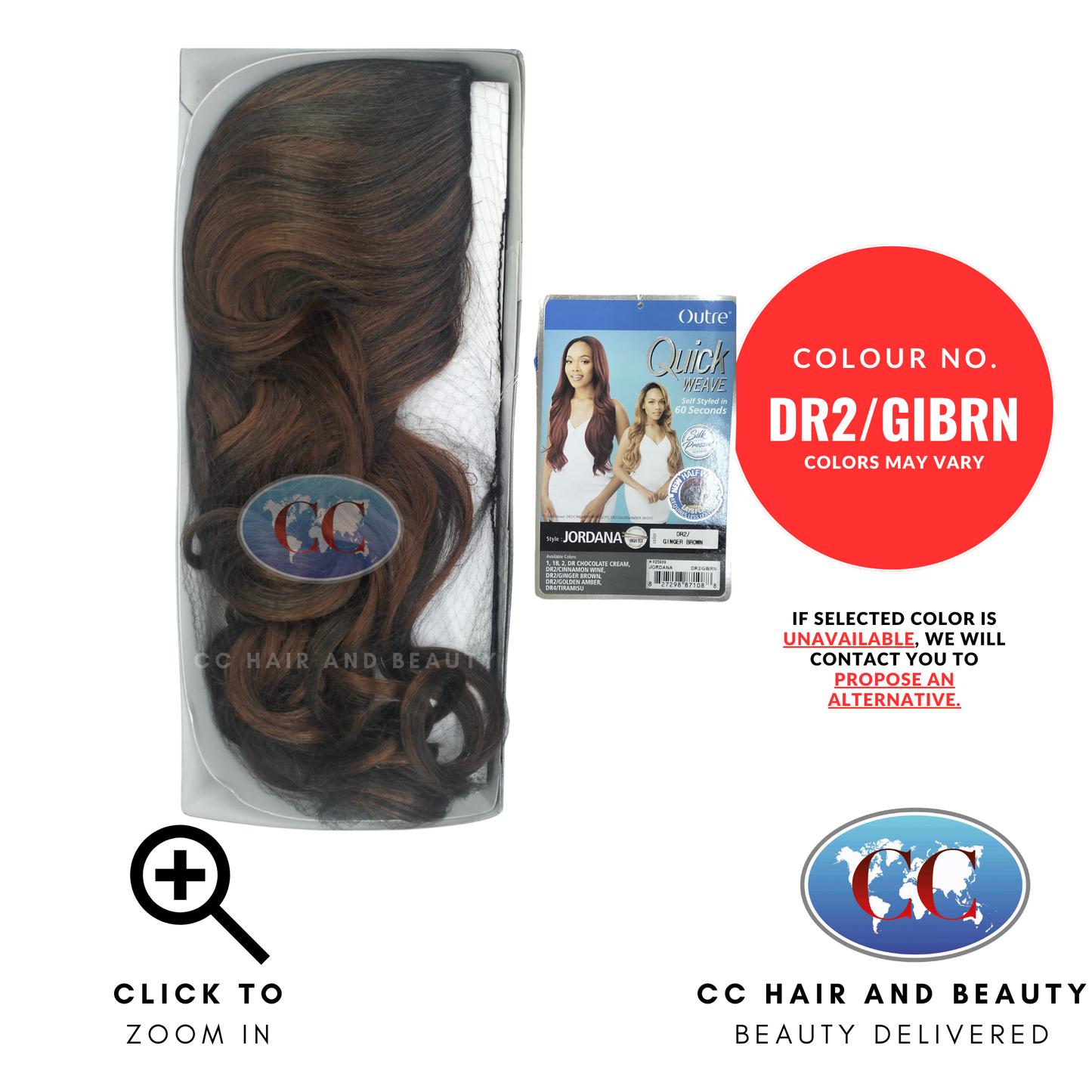 Quick Weave Jordana | Quick synthetic hair range by Outre-Colour DR2/GIBRN