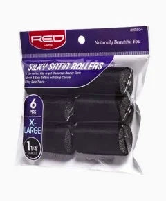 RED By Kiss Silky Satin Rollers 6Pcs 1'1/4" X Large
