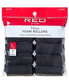 Red By Kiss Foam Rollers 10Pcs 1" Large