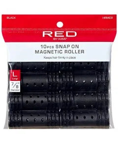 Red By Kiss Snap On Magnetic Rollers 10Pcs 7/8" Large