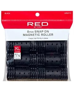 Red By Kiss Snap On Magnetic Rollers 8Pcs X-Large 1 1/8"