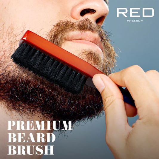 RED PREMIUM BEARD BRUSH MEDIUM SOFT