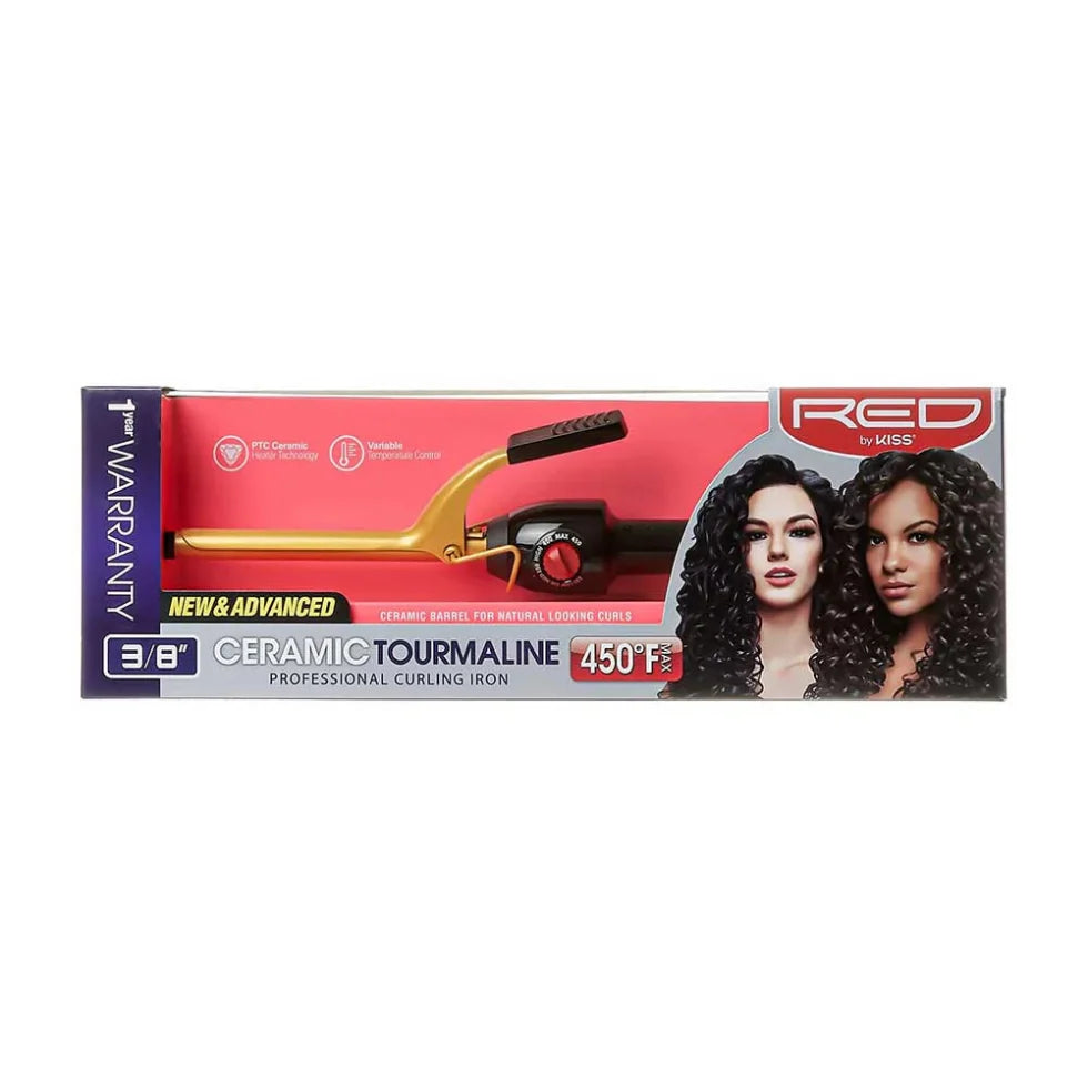 Red by Kiss 3/4" Ceramic Curling Iron CI04NG (gold/black, 3/4 inch barrel)