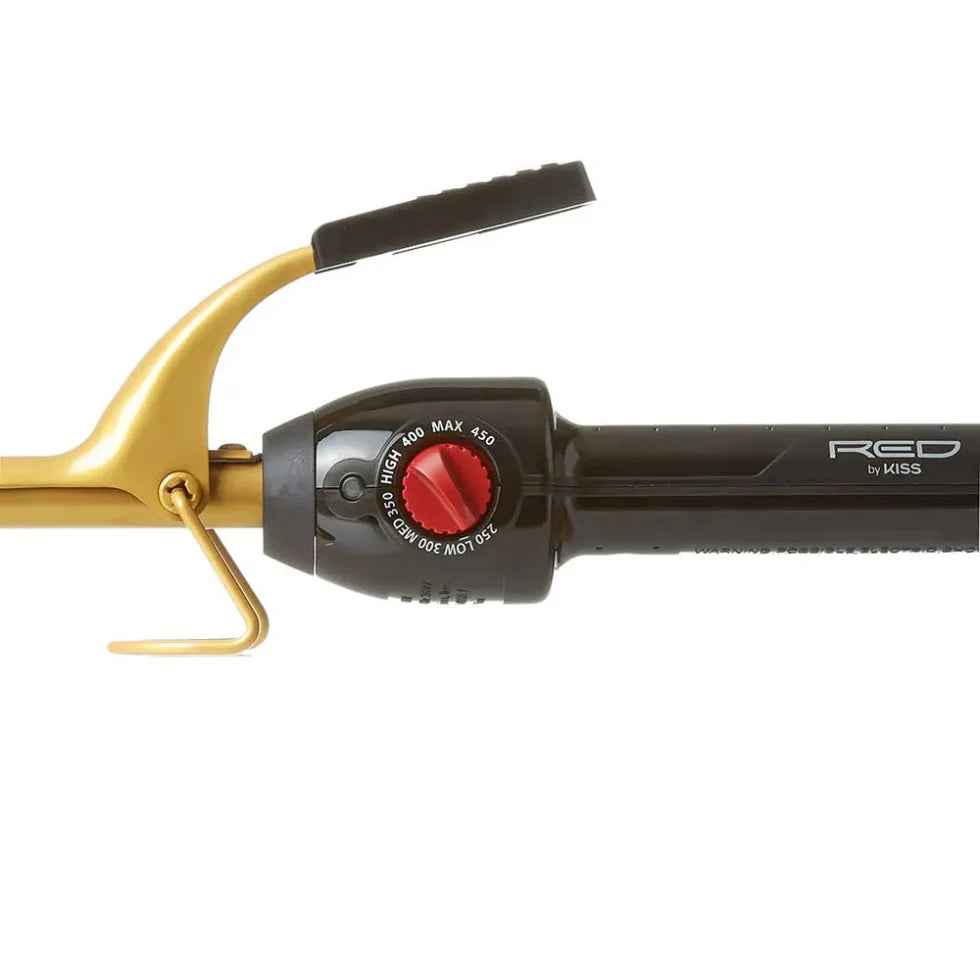 Red by Kiss 3/4" Ceramic Curling Iron CI04NG (gold/black, 3/4 inch barrel)
