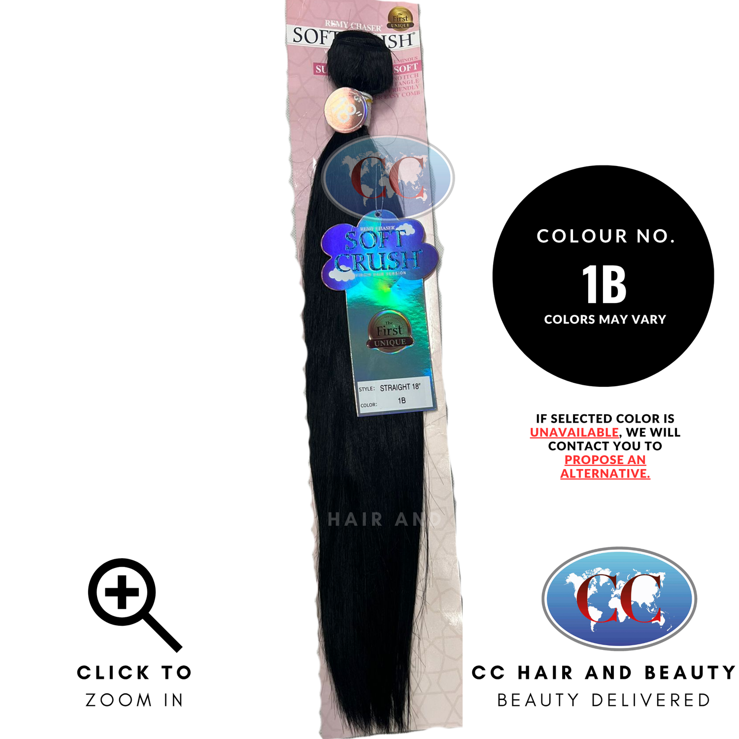 Remy Chaser Soft Crush Straight Weave 18"-1B