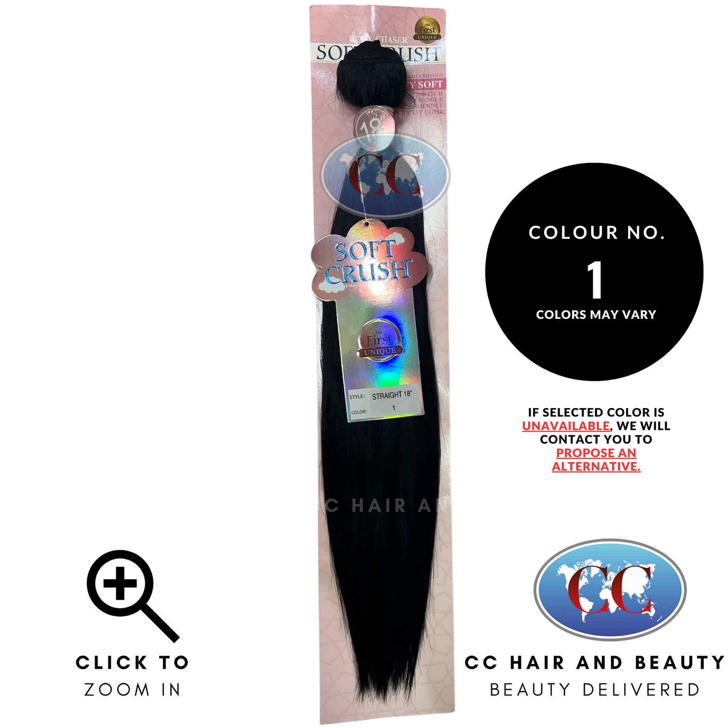Remy Chaser Soft Crush Straight Weave 18"-1
