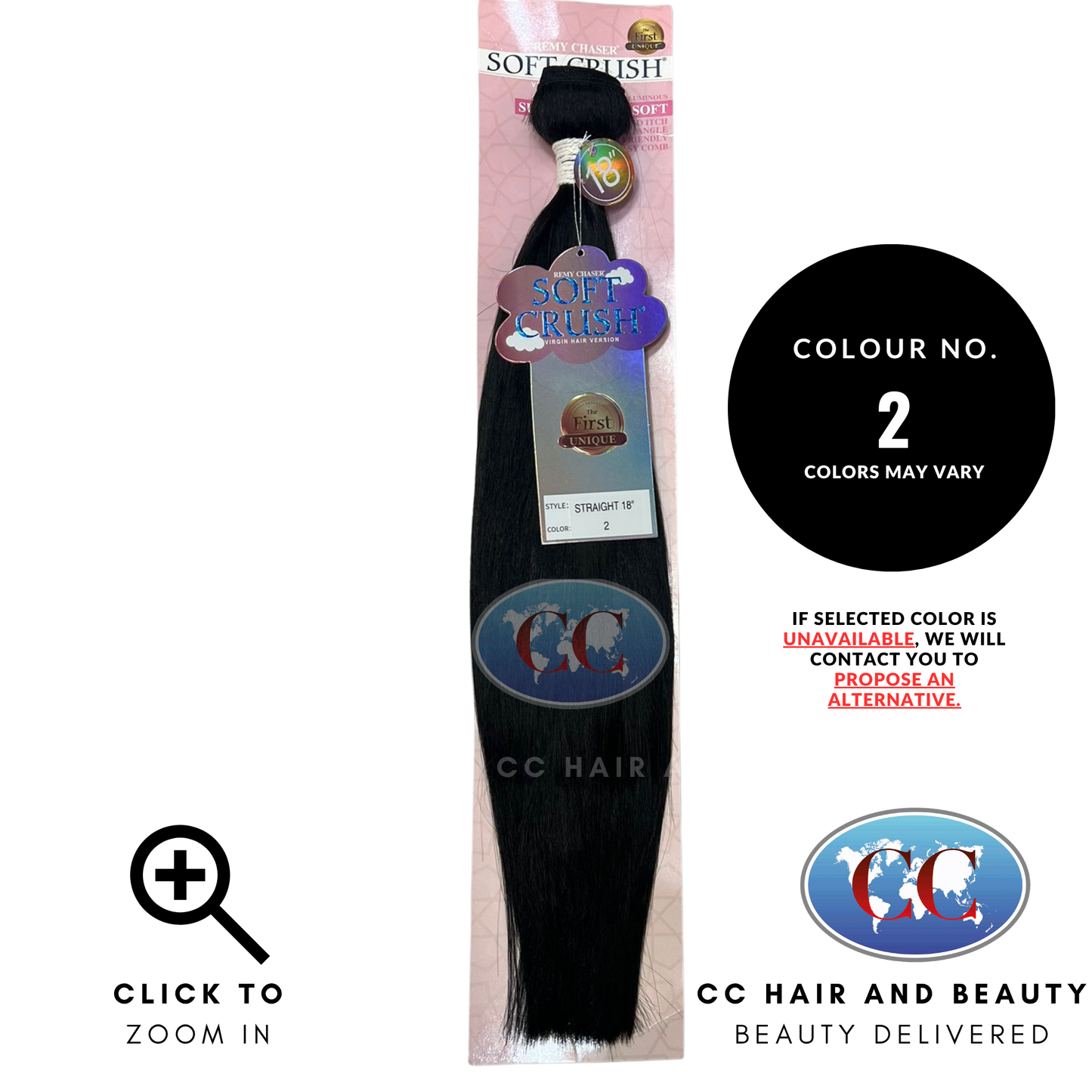 Remy Chaser Soft Crush Straight Weave 18"-2