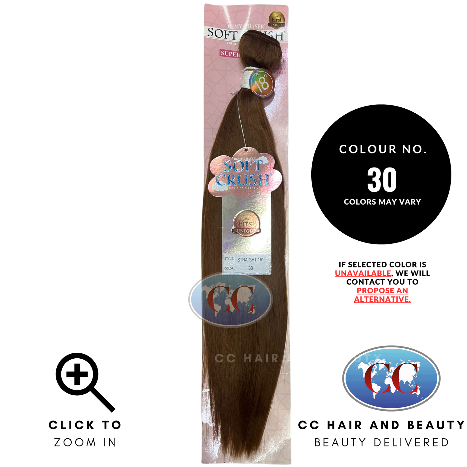 Remy Chaser Soft Crush Straight Weave 18"-30