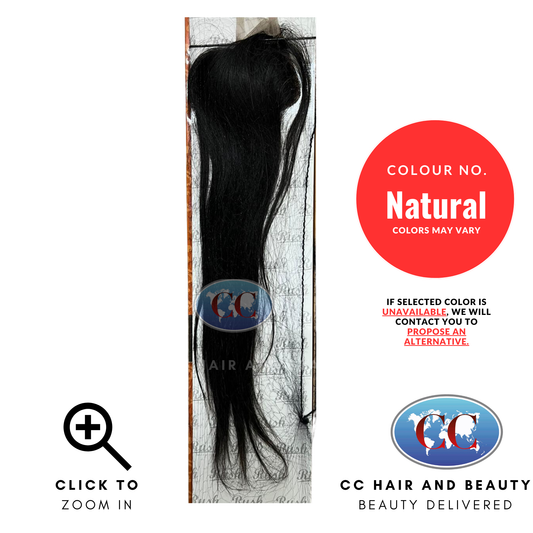 Rush Peruvian Passion Closure 100% Virgin Remy Human Hair Full Lace Closure 2" X 2.5" Yaki Natural 12"-Natural 