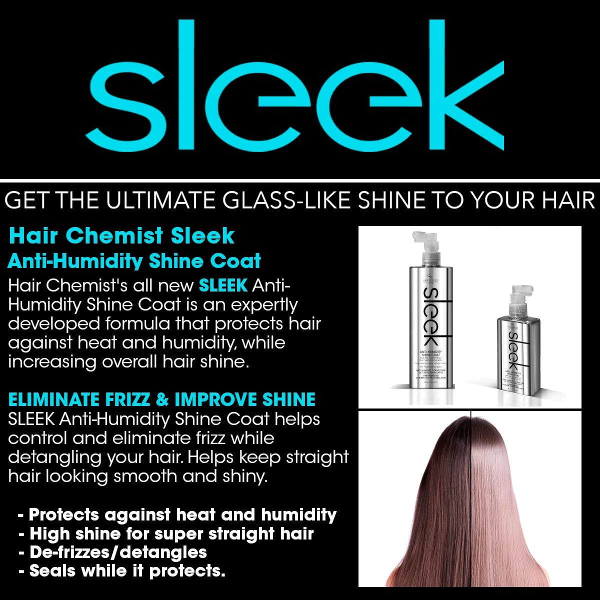 Hair Chemist SLEEK Anti Humidity Shine Coat 3 oz.